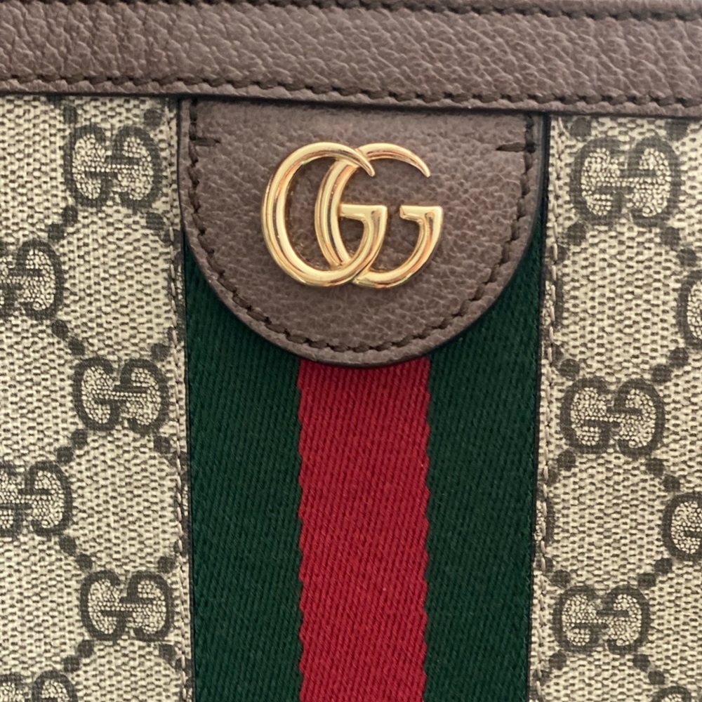 GUCCI Beige Medium GG Supreme Ophidia Tote. Gently used. Great condition
